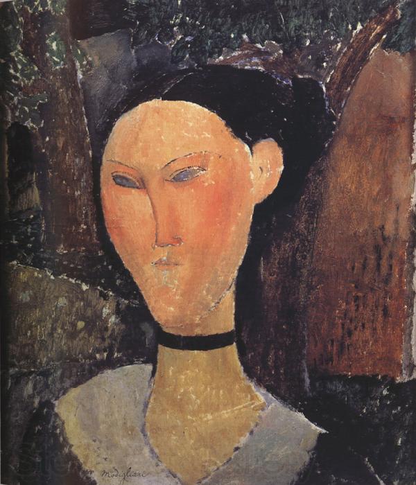Amedeo Modigliani Woman with a Velvert Ribbon (mk39) France oil painting art